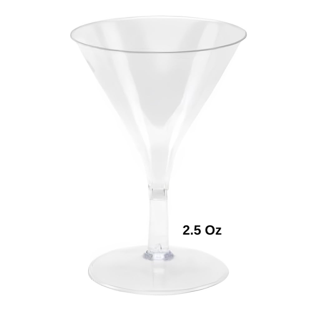 Clear Plastic Martini Cups, 6 Count, 2.50 oz N775380