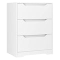 White 3 Drawer Wood Dresser E6139