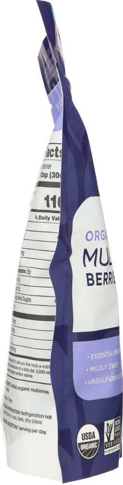 Organic Sun-Dried White Mulberries 8 oz Pack of 2 X8101