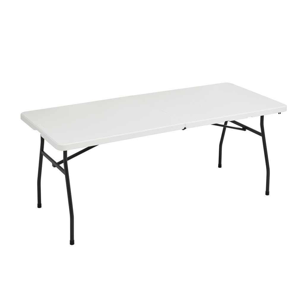 Heavy Duty Portable Folding Table, 6 ft, White S4176