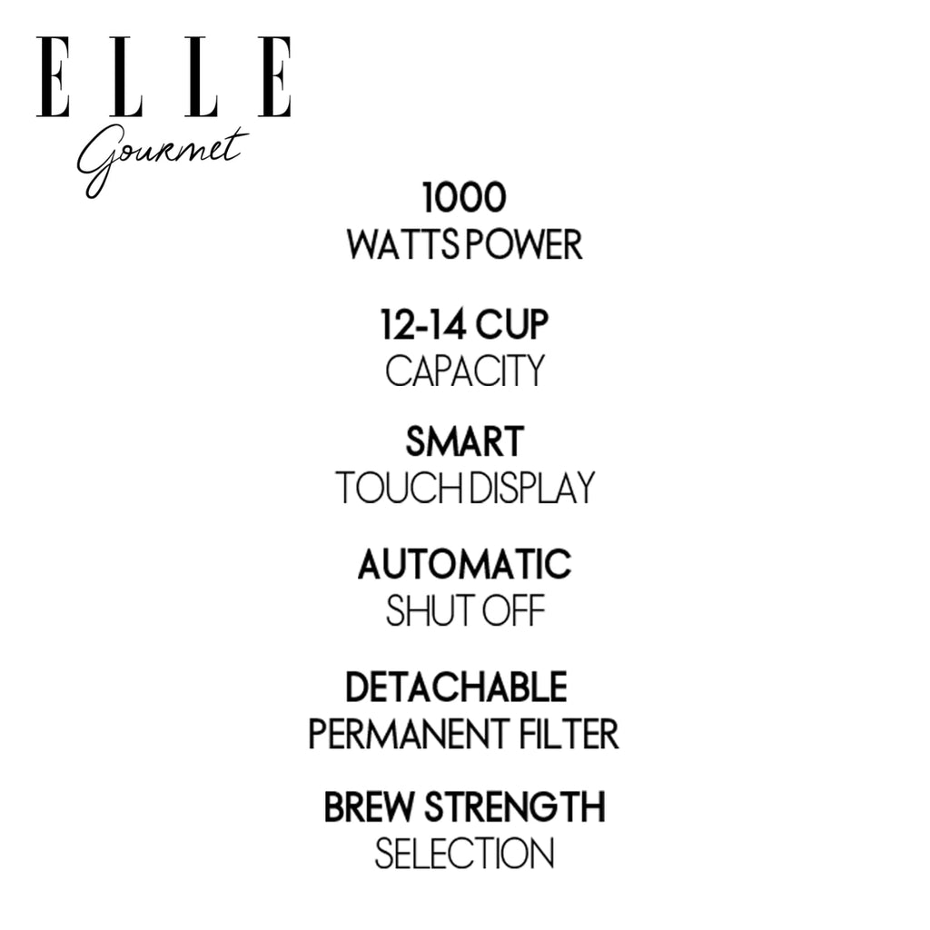 1.8L Digital Programmable Coffee Maker with Washable Filter, White Y251