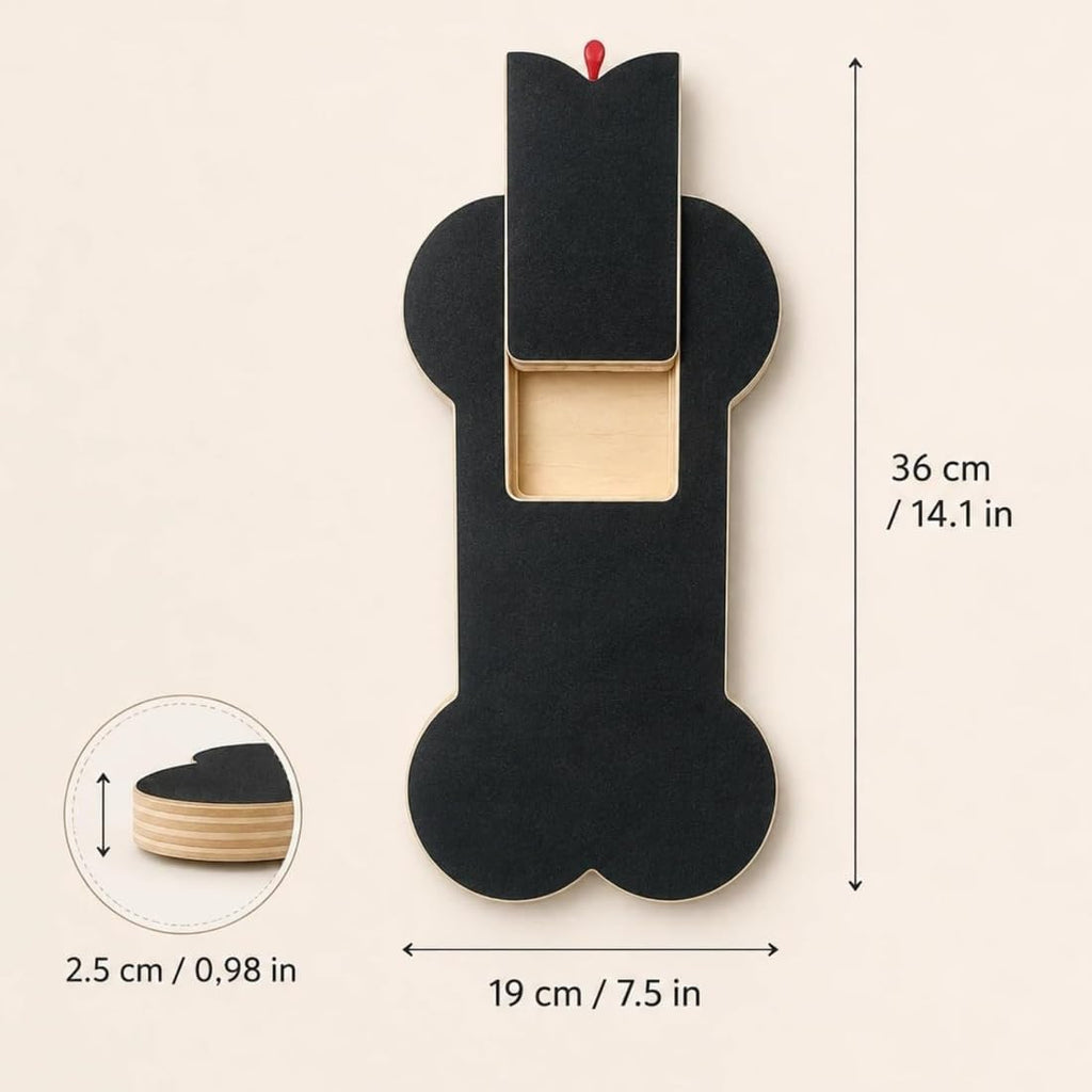 Wooden Dog Nail Scratch Board with Treat Dispenser U11087