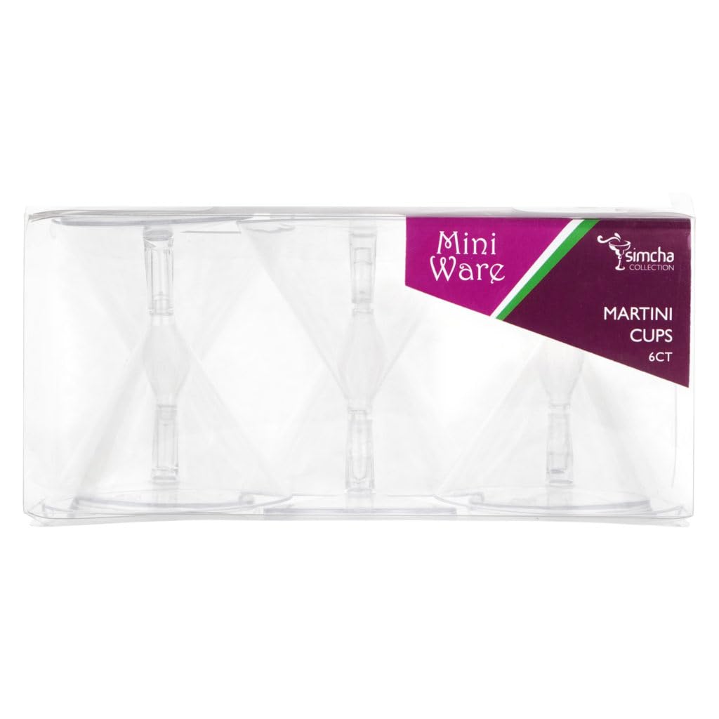 Clear Plastic Martini Cups, 6 Count, 2.50 oz N775380