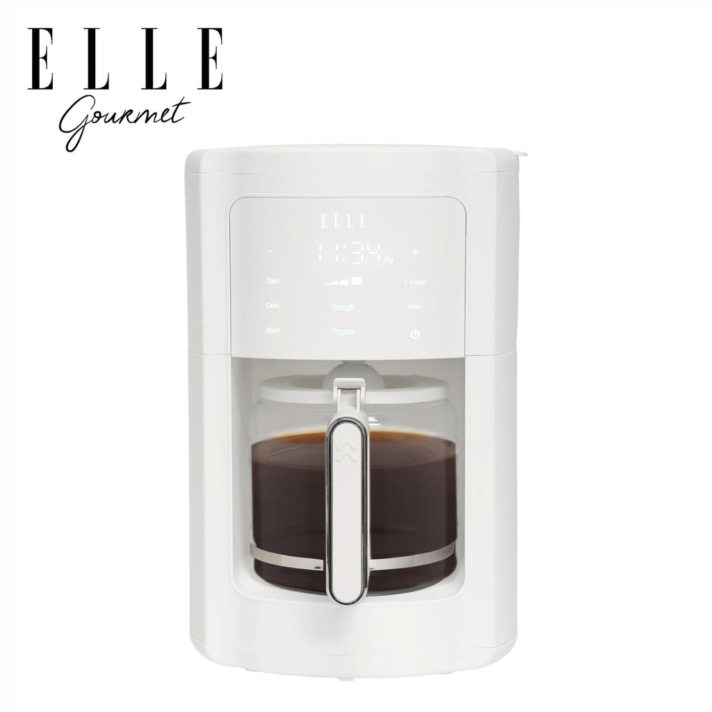 1.8L Digital Programmable Coffee Maker with Washable Filter, White Y251