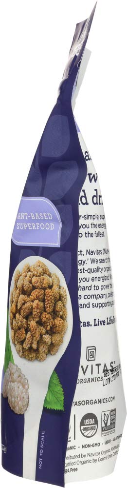 Organic Sun-Dried White Mulberries 8 oz Pack of 2 X8101