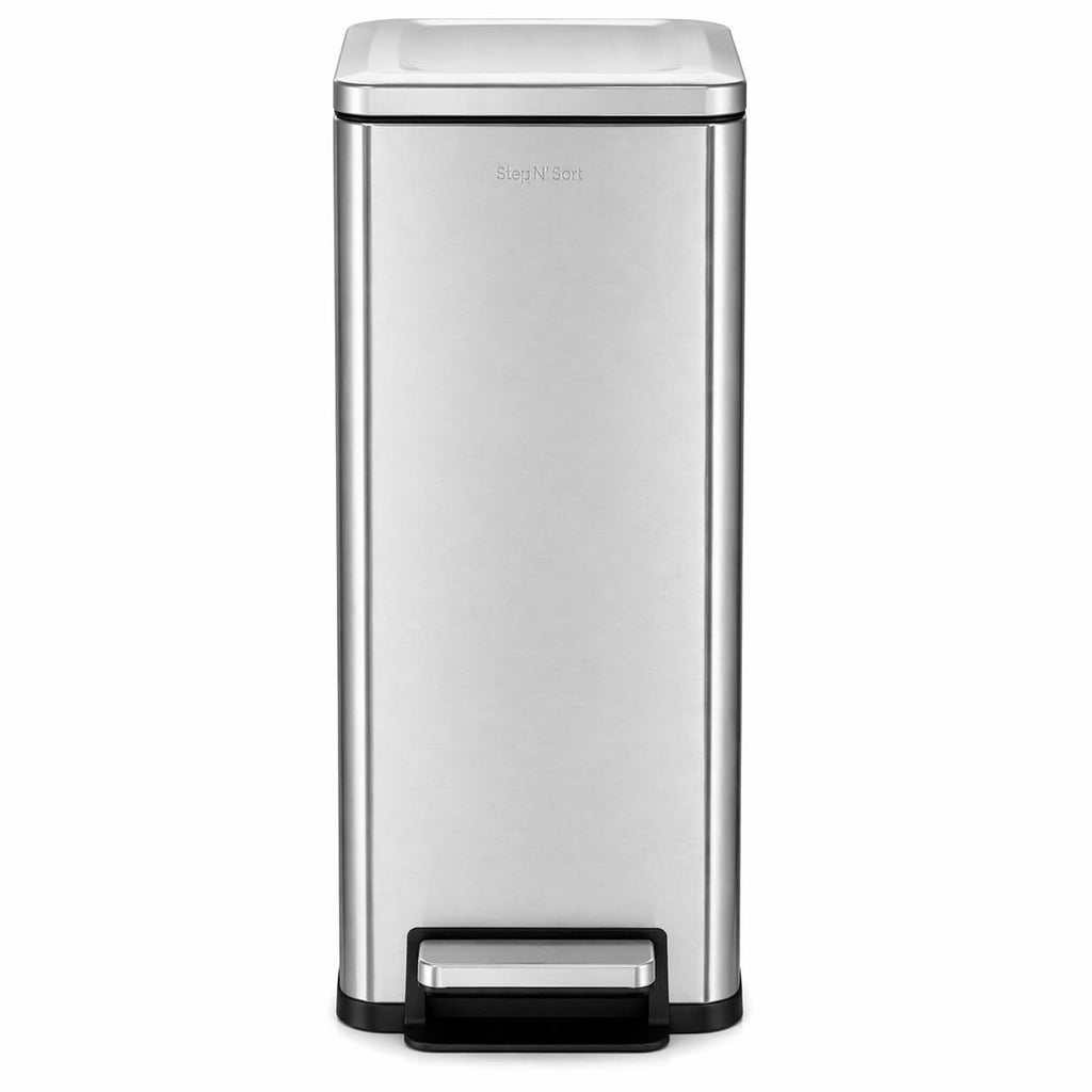43L Dual Recycling Bin Stainless Steel W356