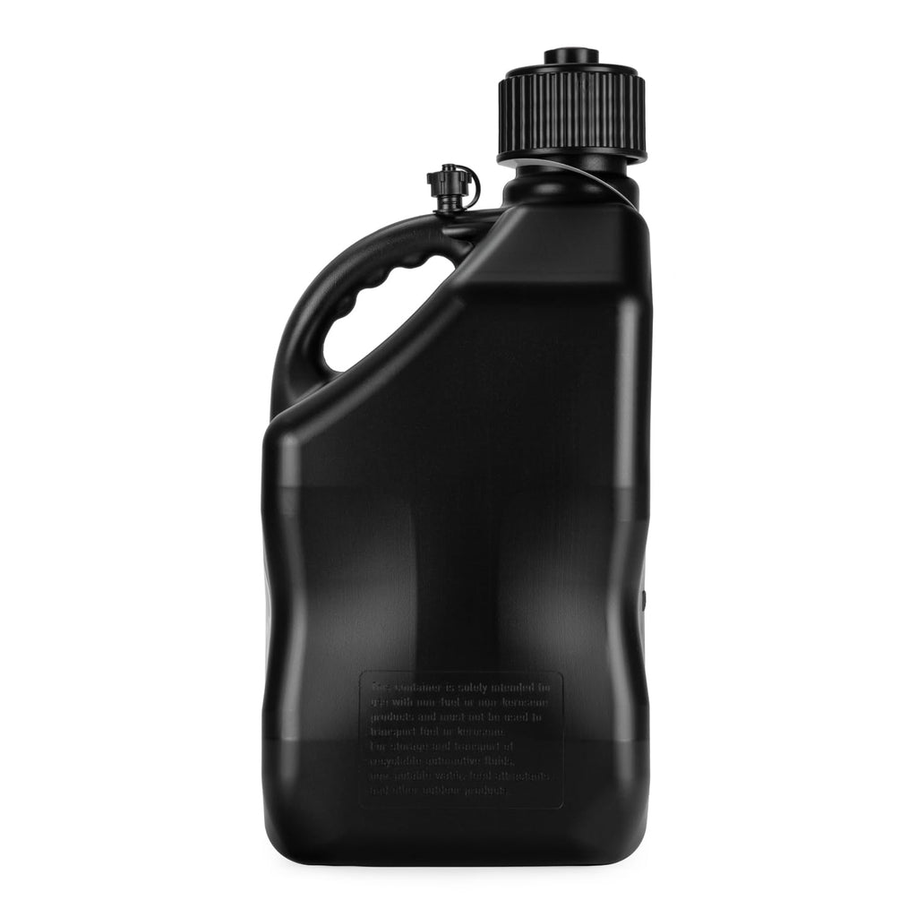 5.5 Gallon Square Motorsport Jug Black with Filler Hoses 4 Pack K17139