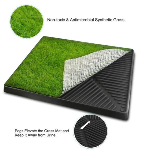25" x 20" Artificial Grass Dog Potty with Removable Waste Tray U418110