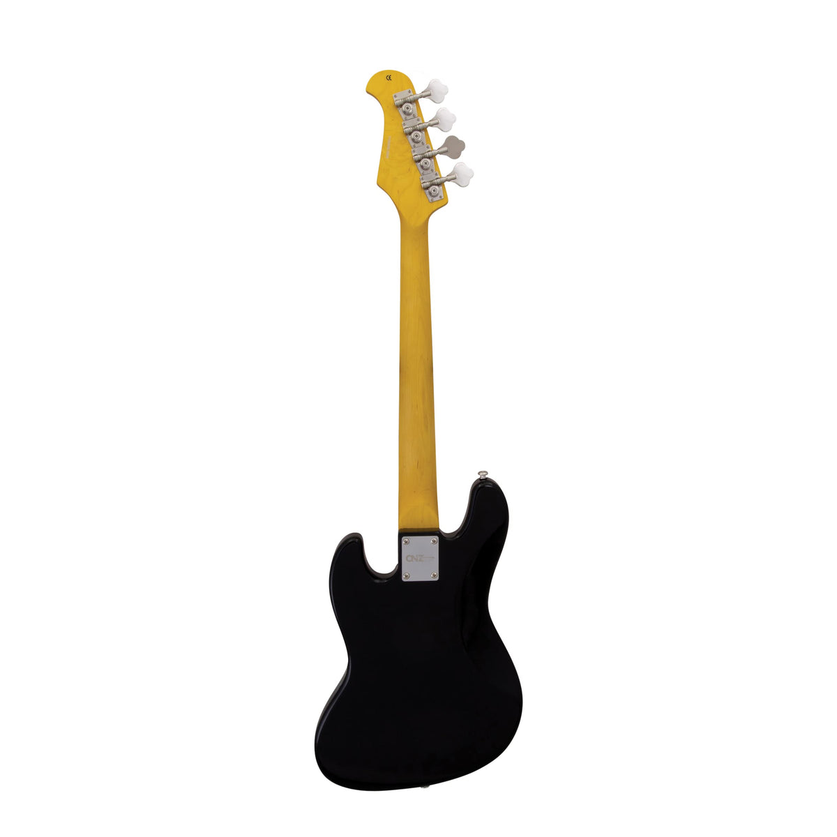 Black Mini Electric Bass Guitar with Maple Neck, Rosewood Fingerboard & White Pickguard R652