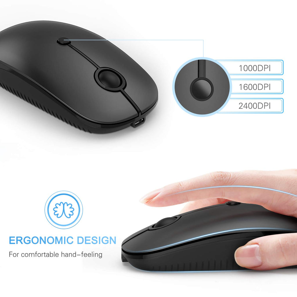 Type C Wireless Mouse, Black Y7013