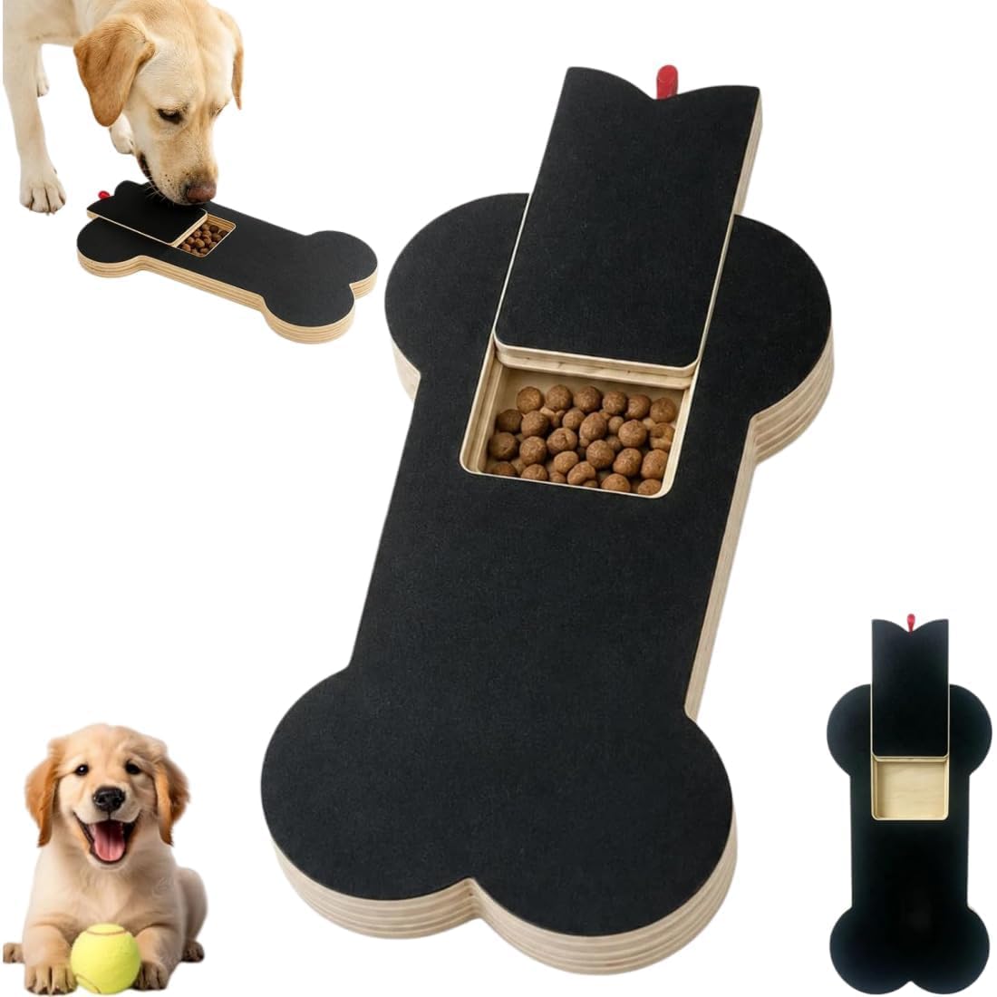 Wooden Dog Nail Scratch Board with Treat Dispenser U11087