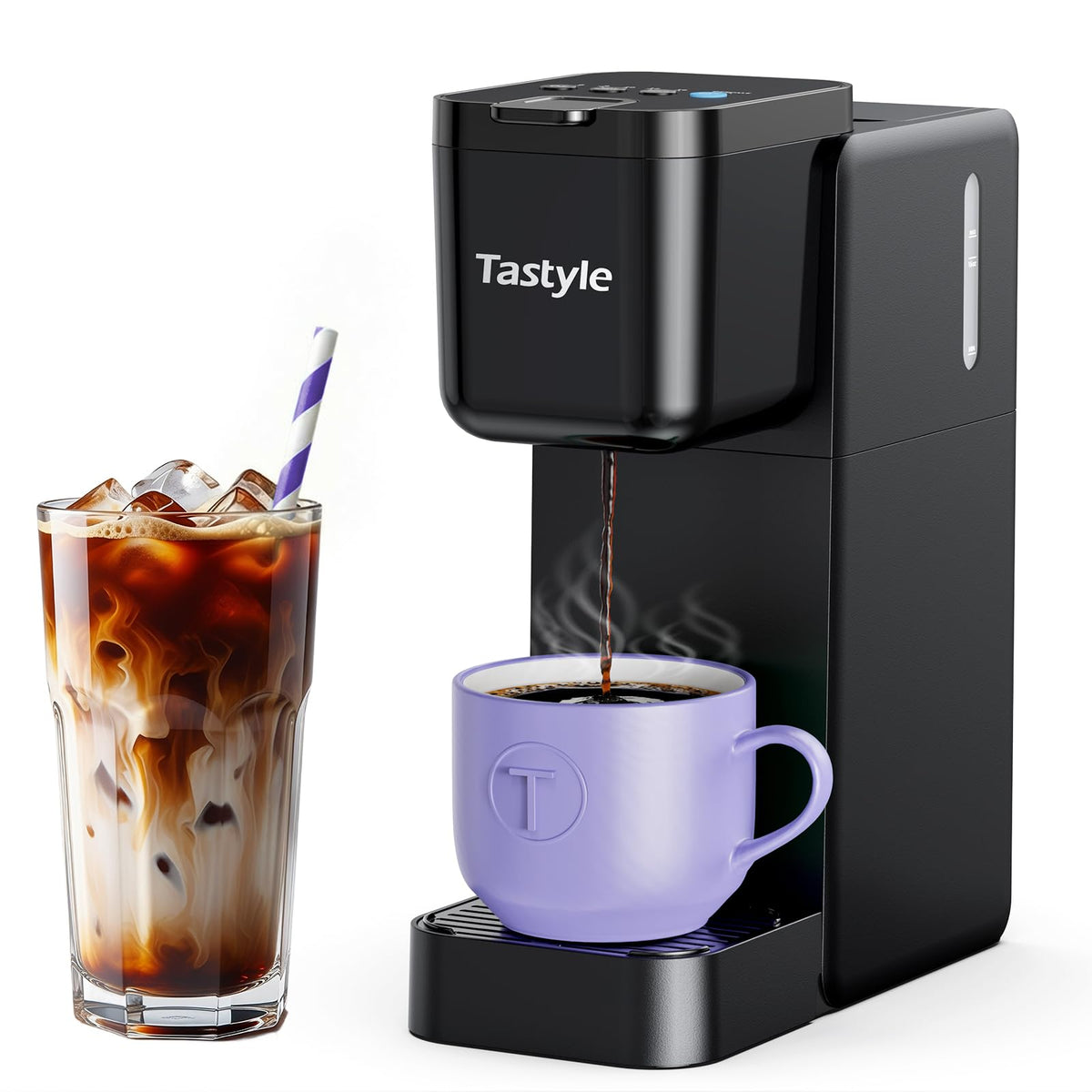Single Serve Coffee Maker Hot and Iced Black X253