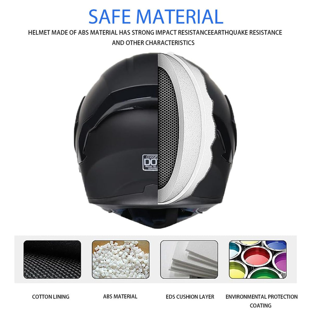 Bluetooth Modular Motorcycle Helmet DOT Approved Dual Visor R53570
