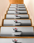 Grey Peel and Stick Stair Treads 8''x30'' 4PCS N25926