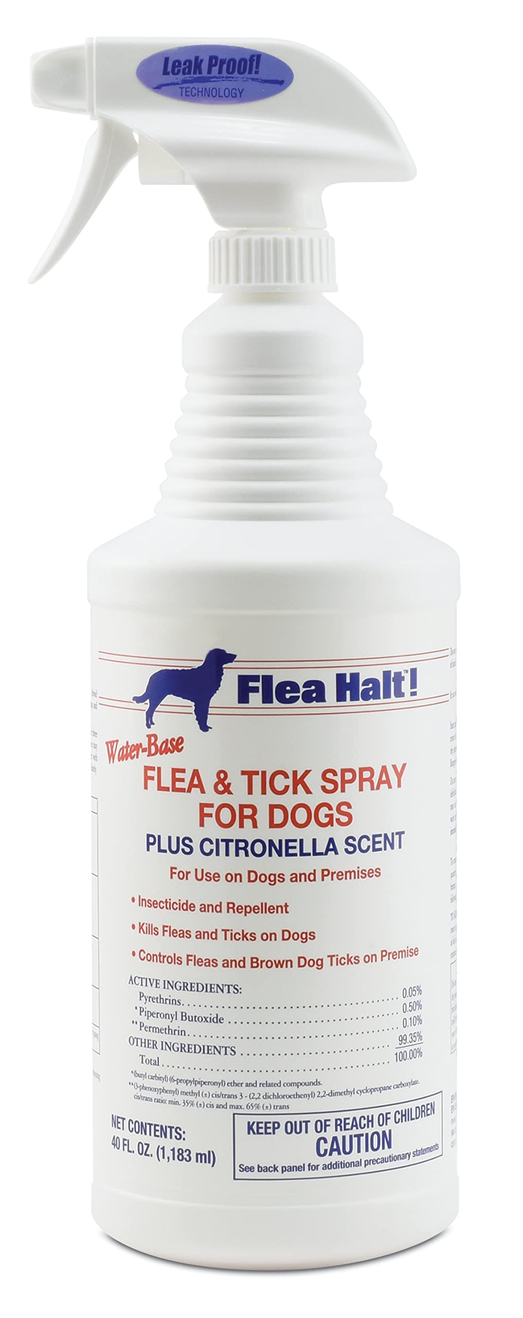 Water-Based Flea & Tick Spray for Dogs, 40 fl oz G683