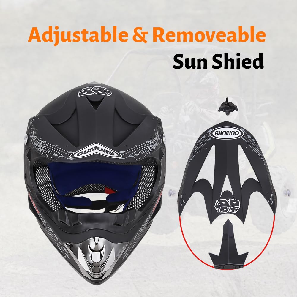 Full Face DOT Approved Adult Motocross Helmet J5878