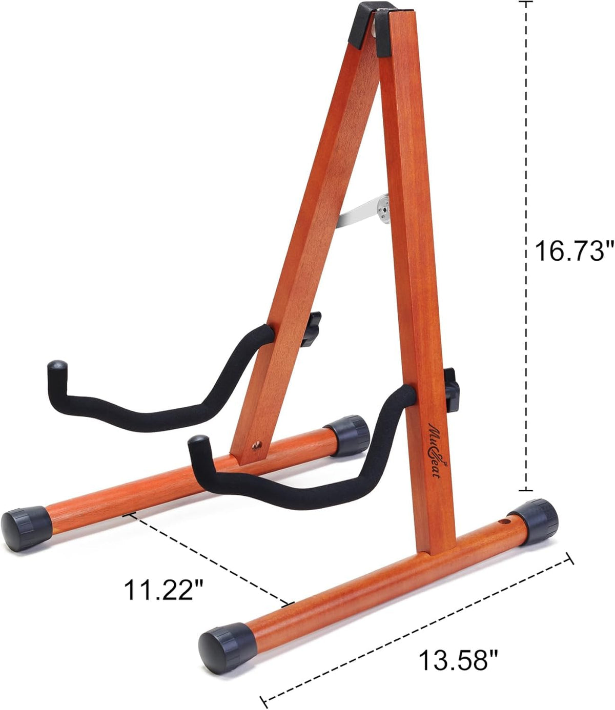 Mahogany Wood A-Shape Cello Stand with Bow Holder N4347