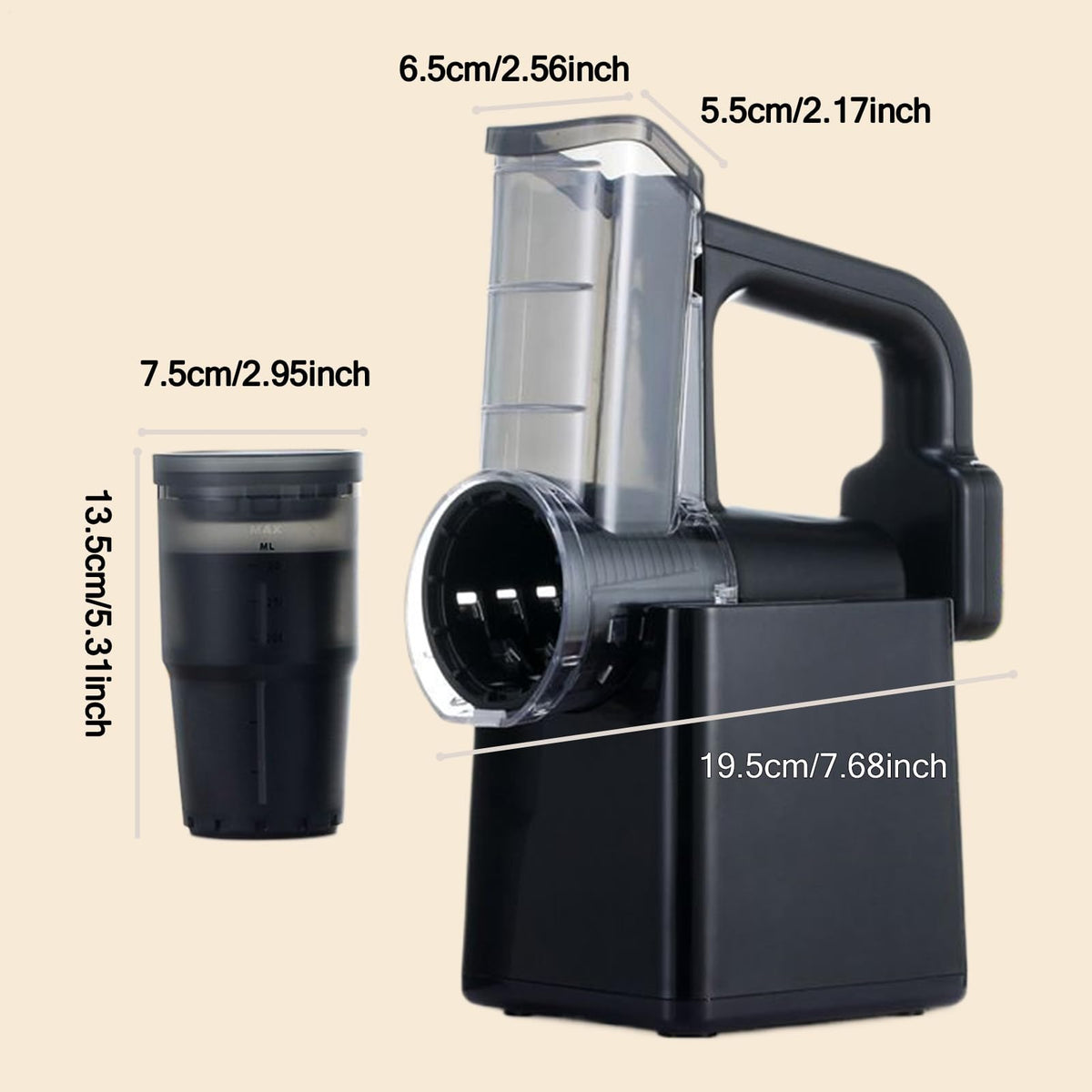 Automatic Rechargeable Food Slicer with 3 Blades U9275