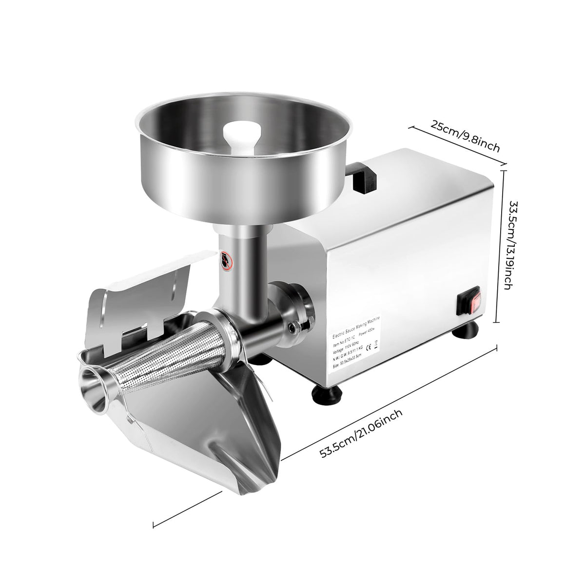 450W Stainless Steel Tomato Strainer Machine I8084