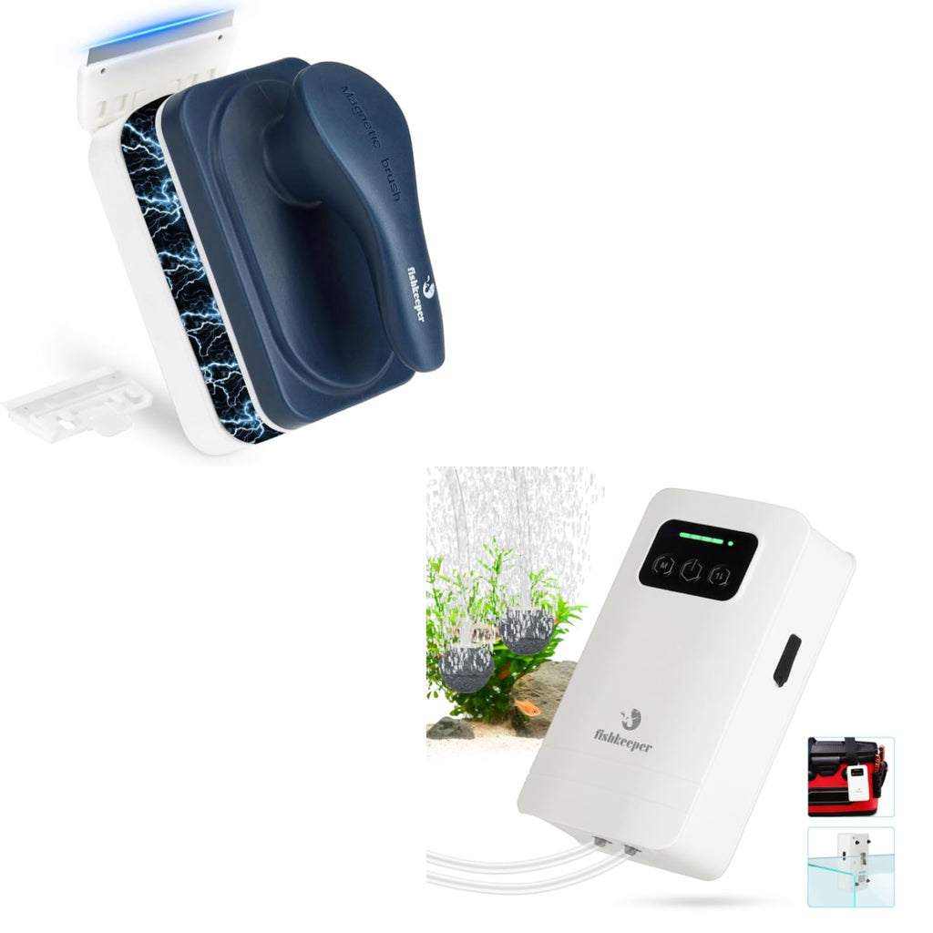 Aquarium Air Pump Magnetic Glass Cleaner F4300