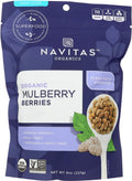 Organic Sun-Dried White Mulberries 8 oz Pack of 2 X8101