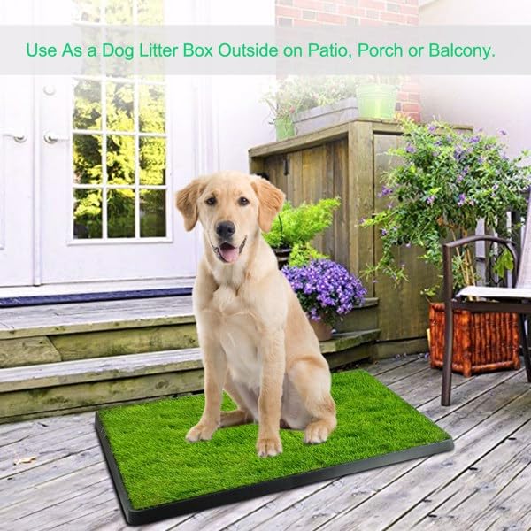 25" x 20" Artificial Grass Dog Potty with Removable Waste Tray U418110