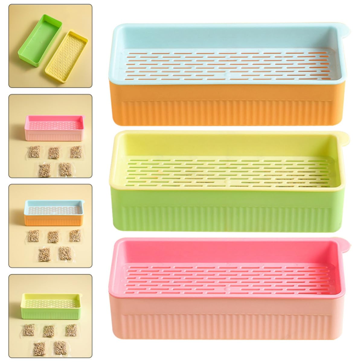 Cat Grass Planter Box Plastic 3 Pack Y1310