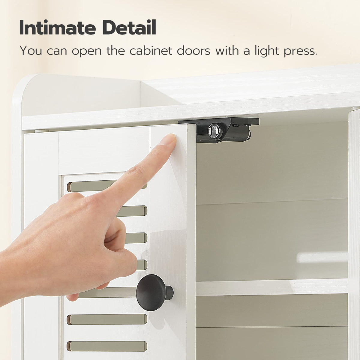 White Double Doors Bathroom Wall Cabinet with Towel Bar, Adjustable Shelf, 2 Hooks Q892628