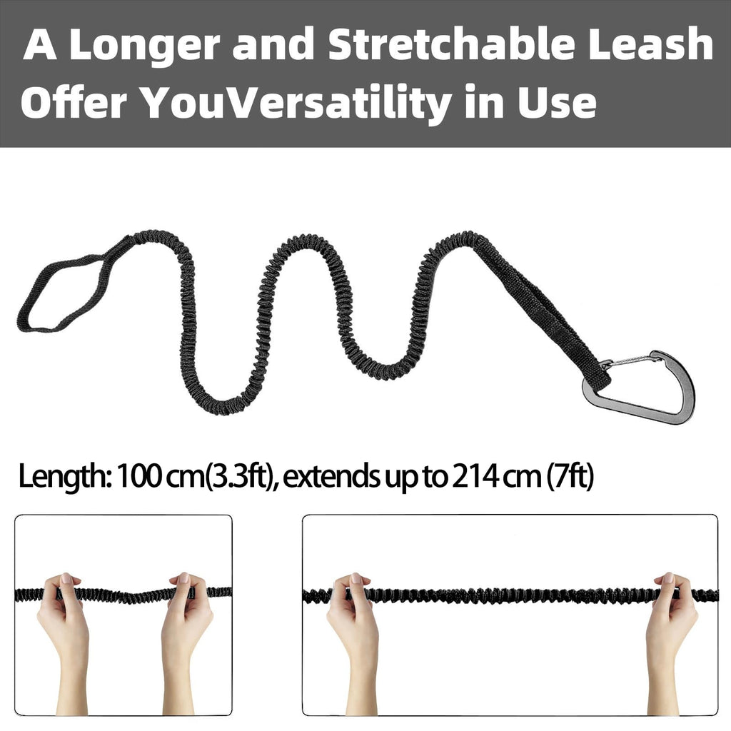 Kayak Paddle Leash 3-7 ft Stretchable Strap Lanyard R424802
