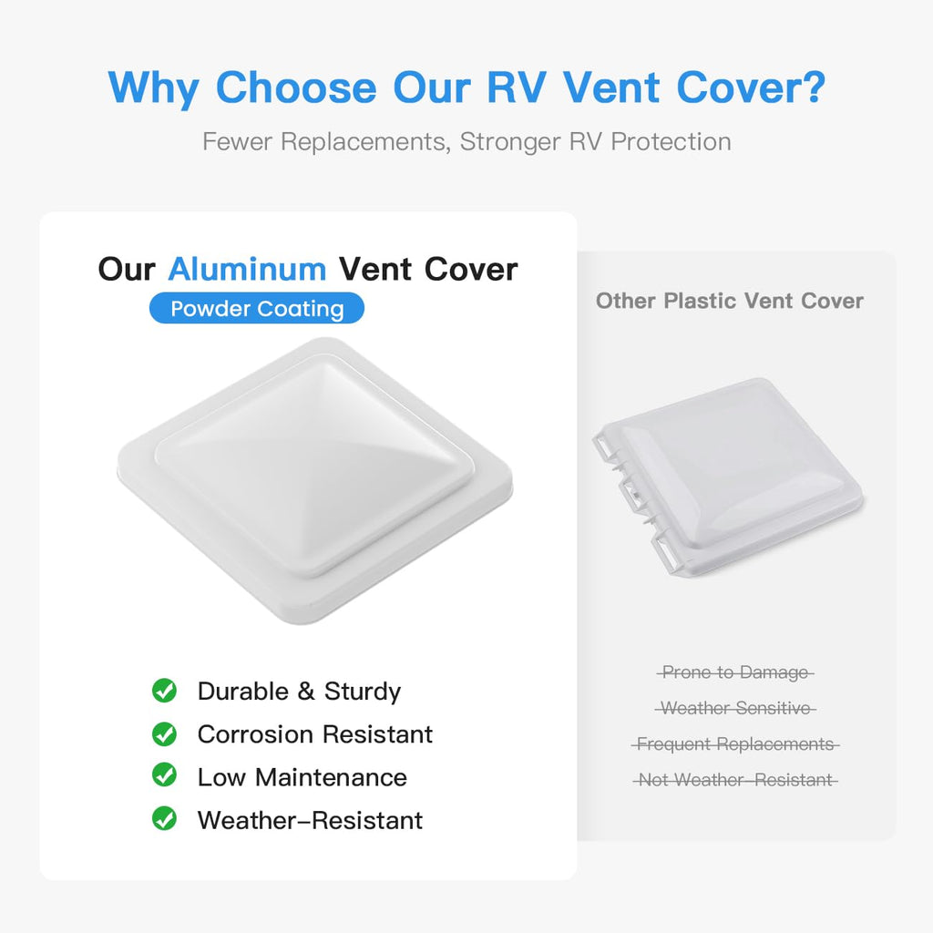 Aluminum RV Roof Vent Cover 14x14 In U131805