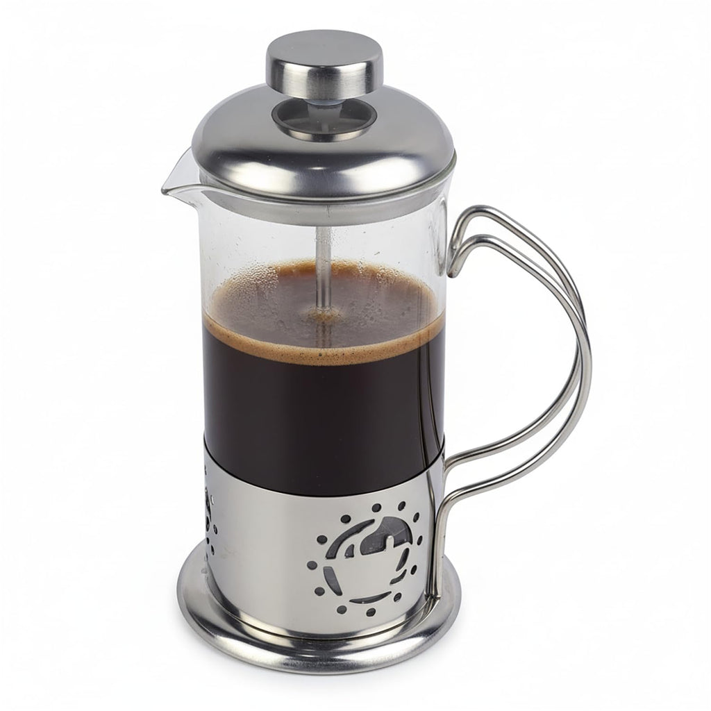 12 oz Glass Stainless French Press Coffee Maker J838