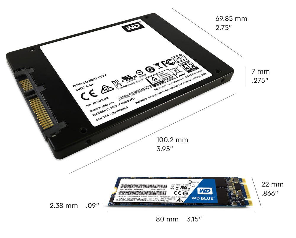 500GB Internal PC SSD SATA III M.2 2280 X6783