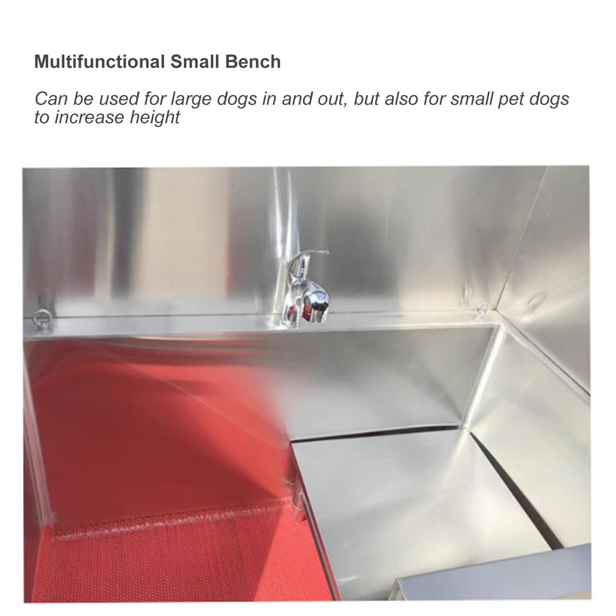 Stainless Steel Dog Grooming Bathtub with Stairs I760891