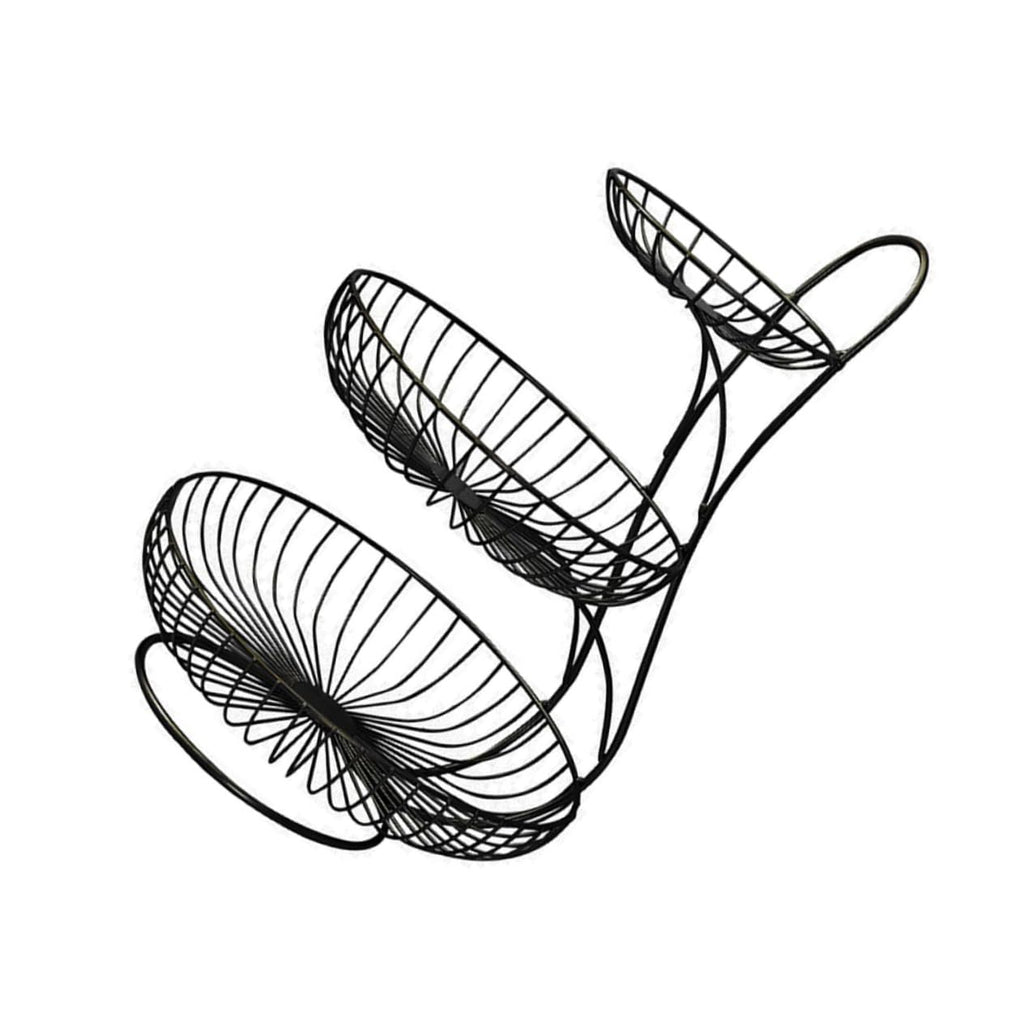 Black 3-Tier Iron Fruit Basket D130