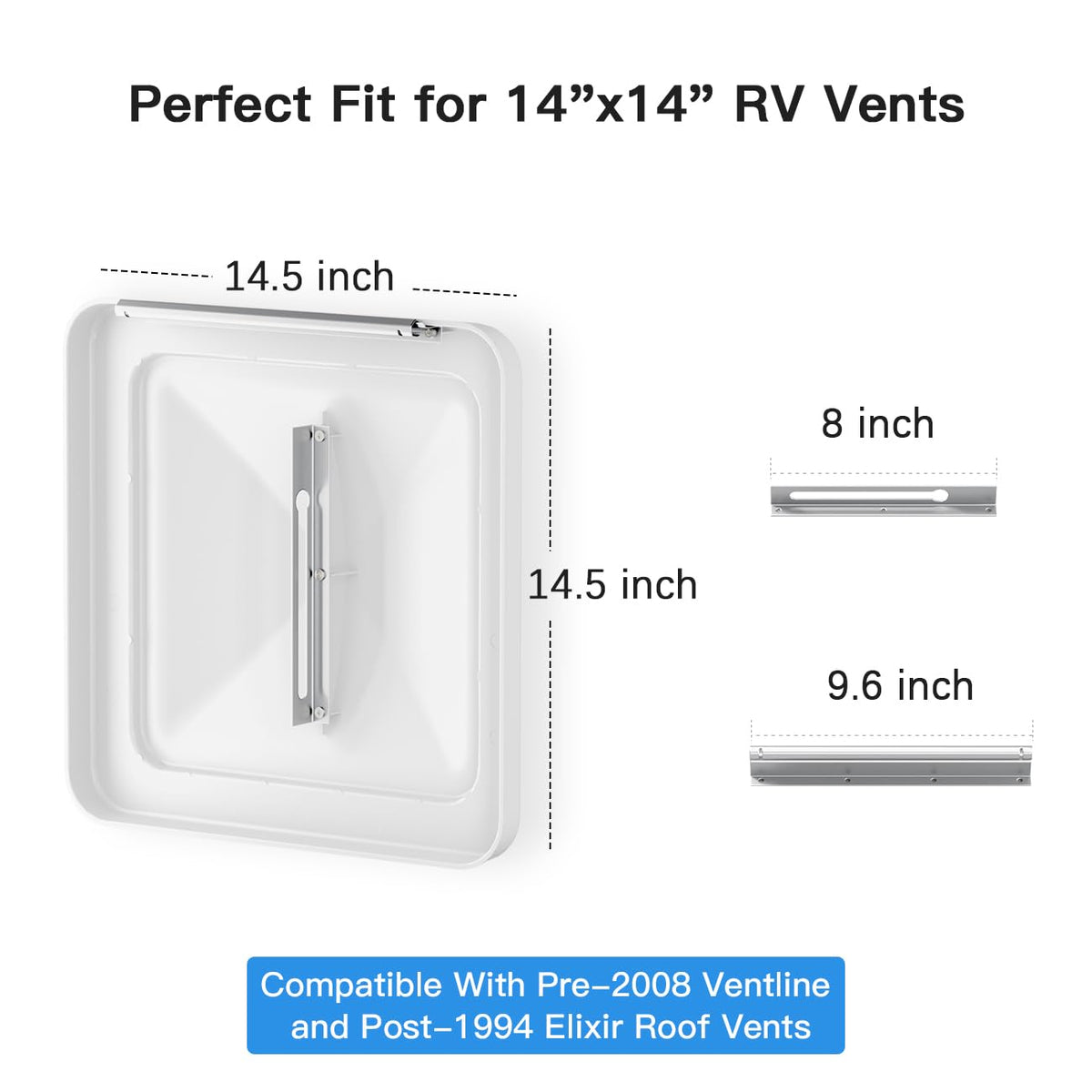 Aluminum RV Roof Vent Cover 14x14 In U131805