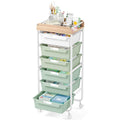 Green Utility Cart with 6 Drawers K334909