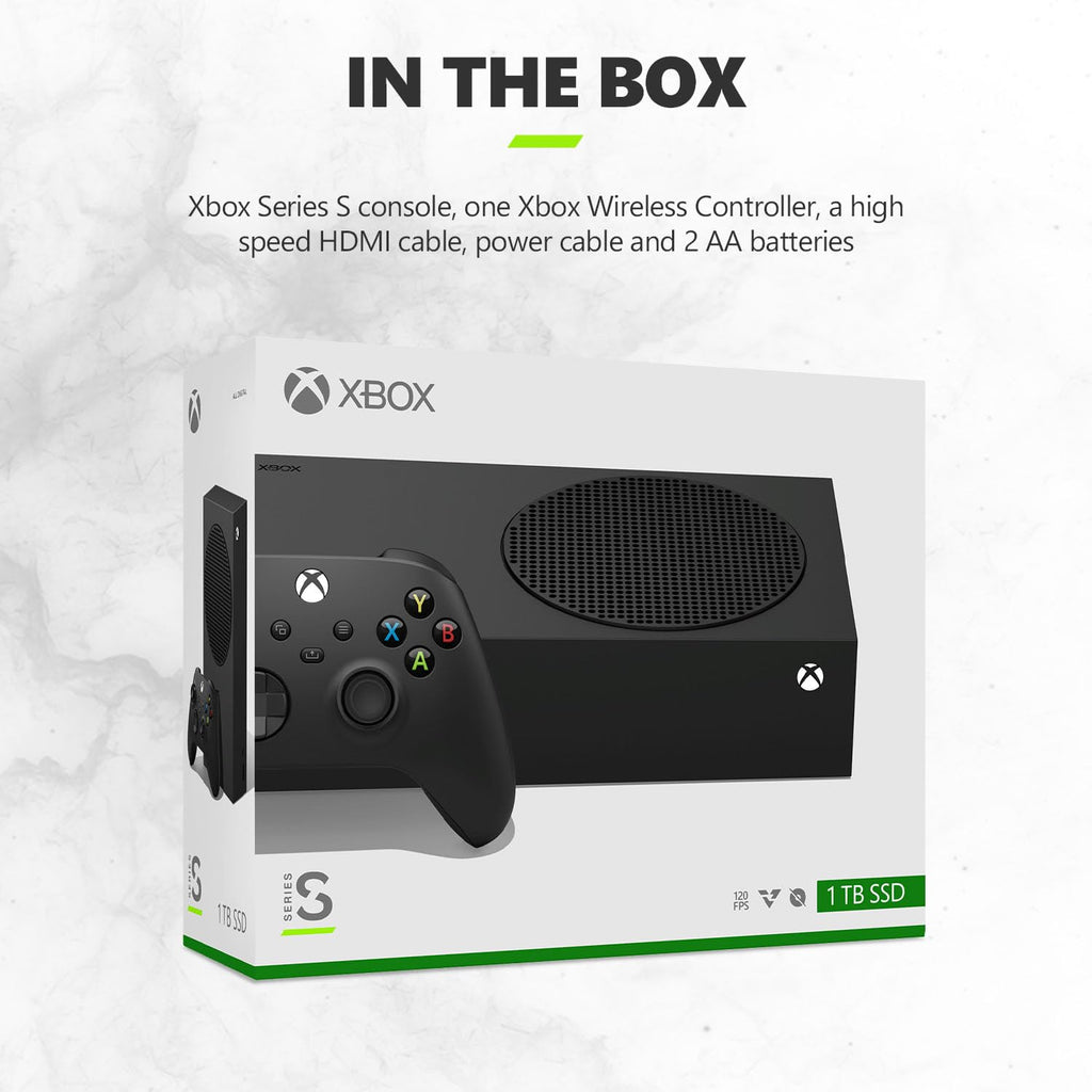 Xbox Series S 1TB SSD Console Carbon Black with Wireless Controller S77477
