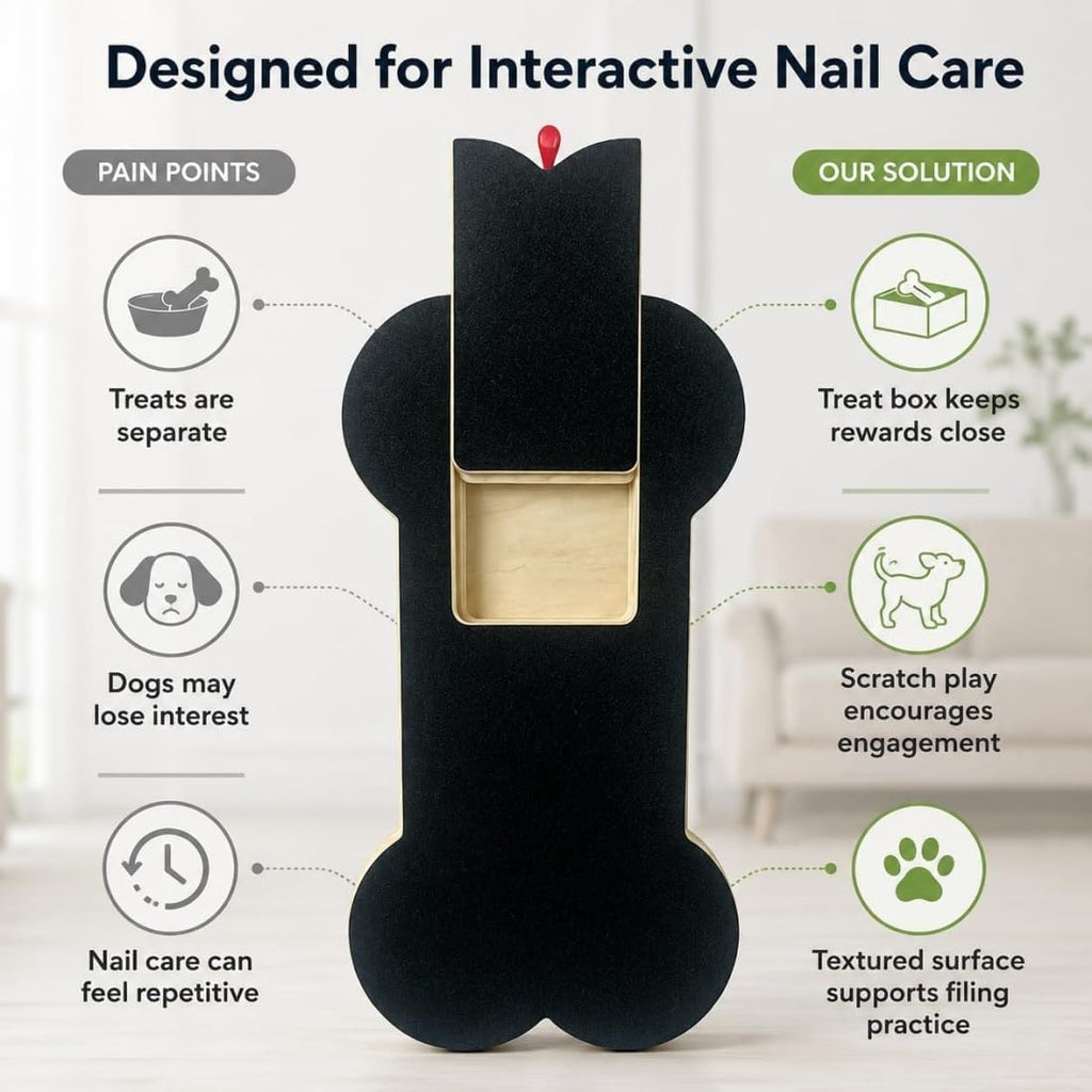 Wooden Dog Nail Scratch Board with Treat Dispenser U11087