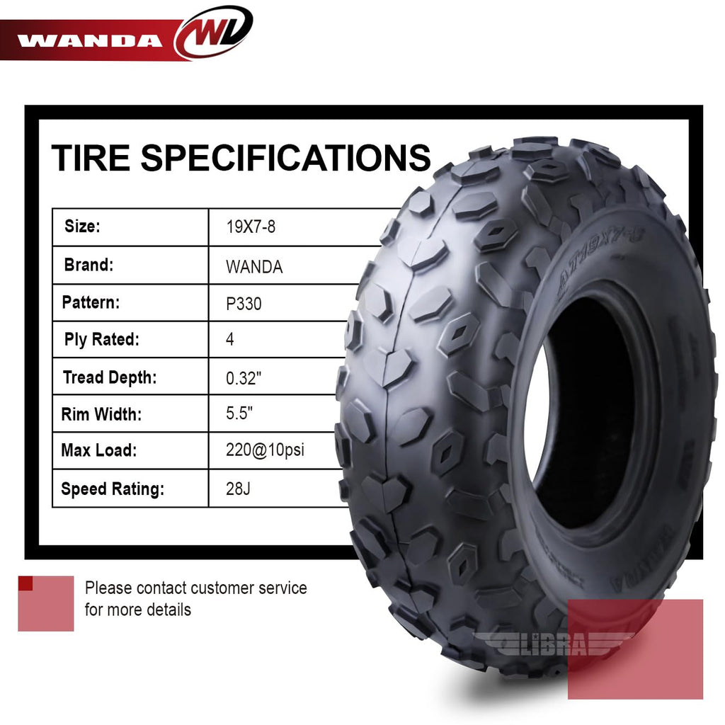 2 ATV Tires 19x7-8 U45474