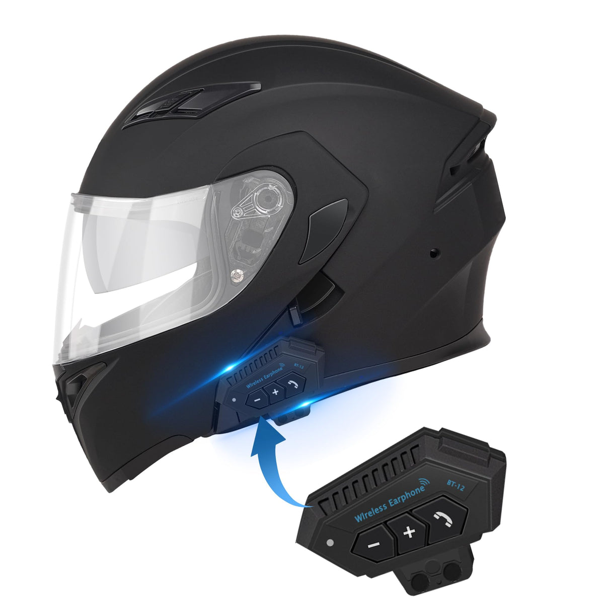 Bluetooth Modular Motorcycle Helmet DOT Approved Dual Visor R53570