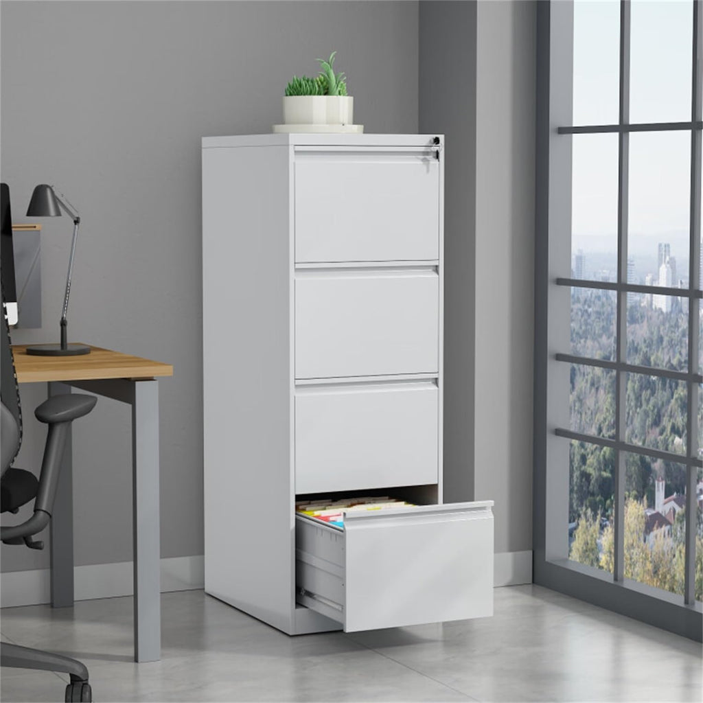 4 Drawer Vertical Metal File Cabinet with Lock V538939