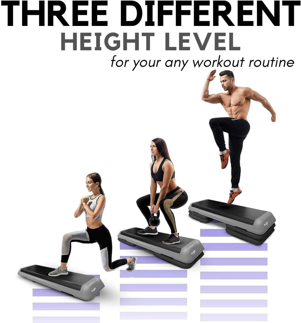 Adjustable Aerobic Exercise Step Platform with 4 Risers S7781