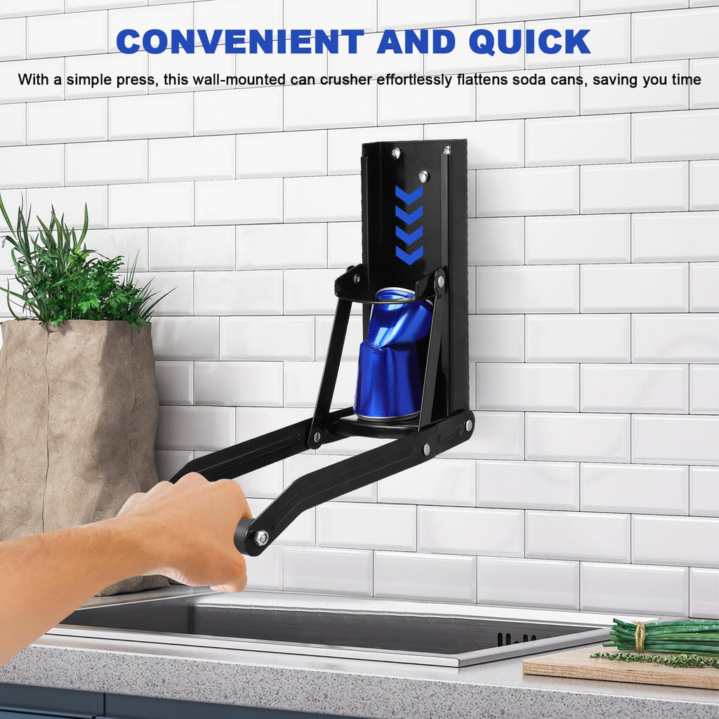 Heavy Duty Wall Mounted Soda Can Crusher with Bottle Opener Z819762