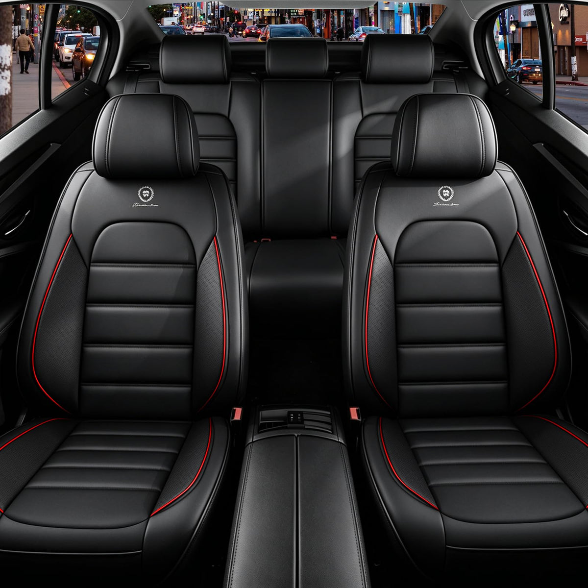Waterproof Leather Car Seat Covers Set of 5 V24588