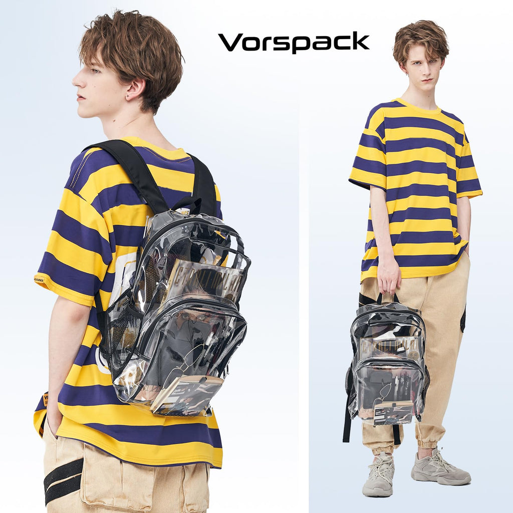 Clear Heavy Duty Black Backpack S537007