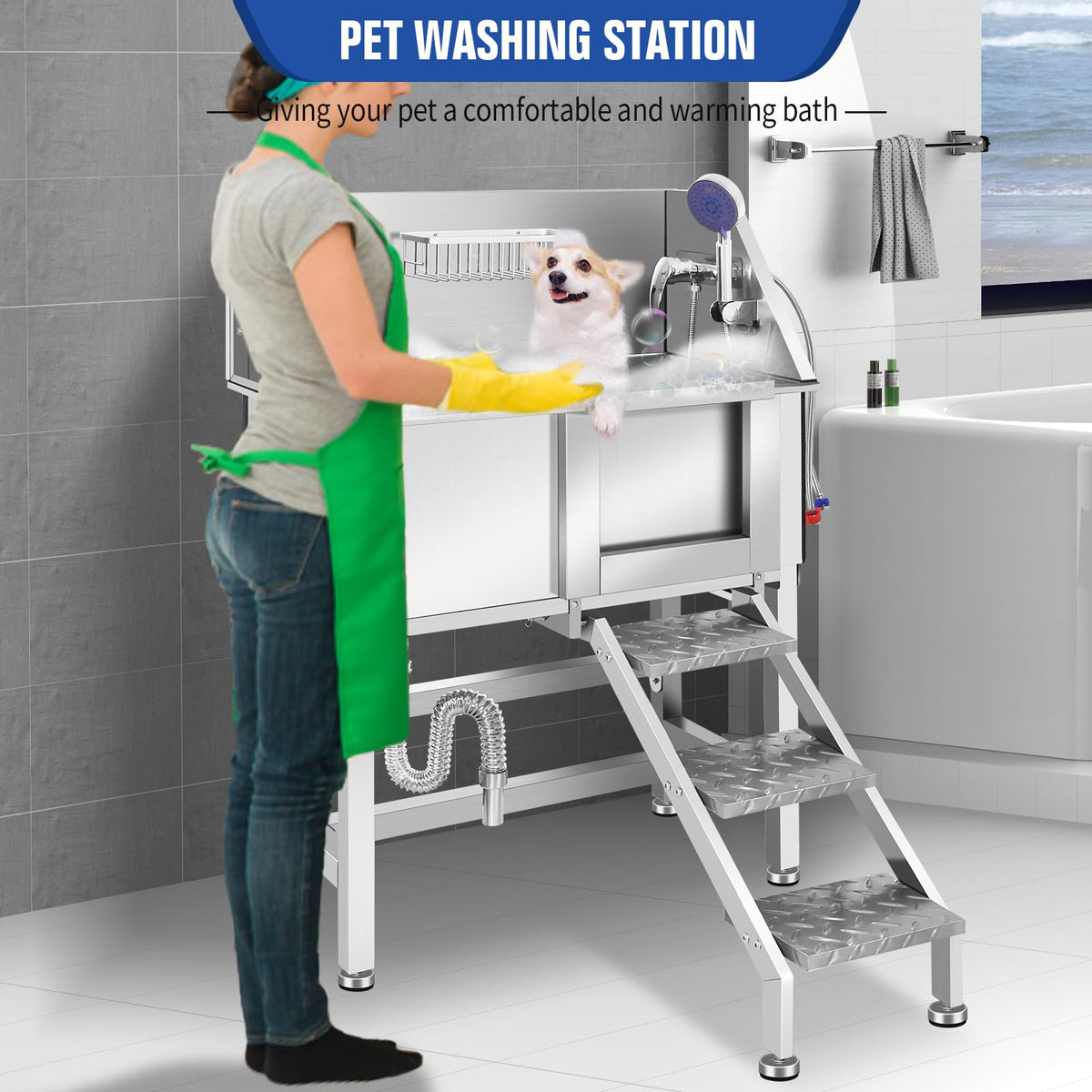 Stainless Steel Dog Washing Station N780