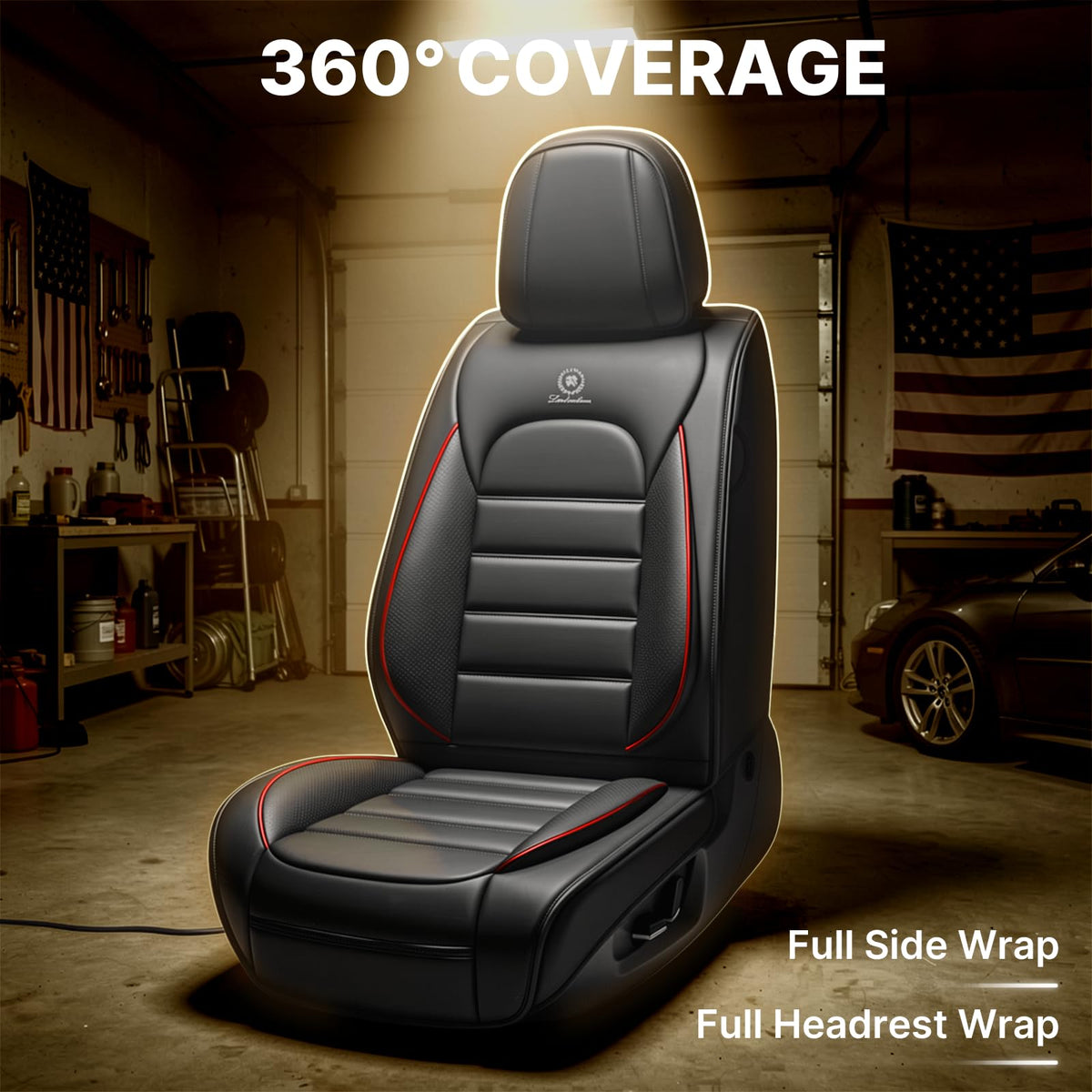 Waterproof Leather Car Seat Covers Set of 5 V24588