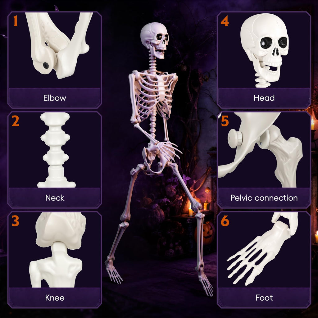 5.4 Ft Halloween Full Body Skeleton A676368