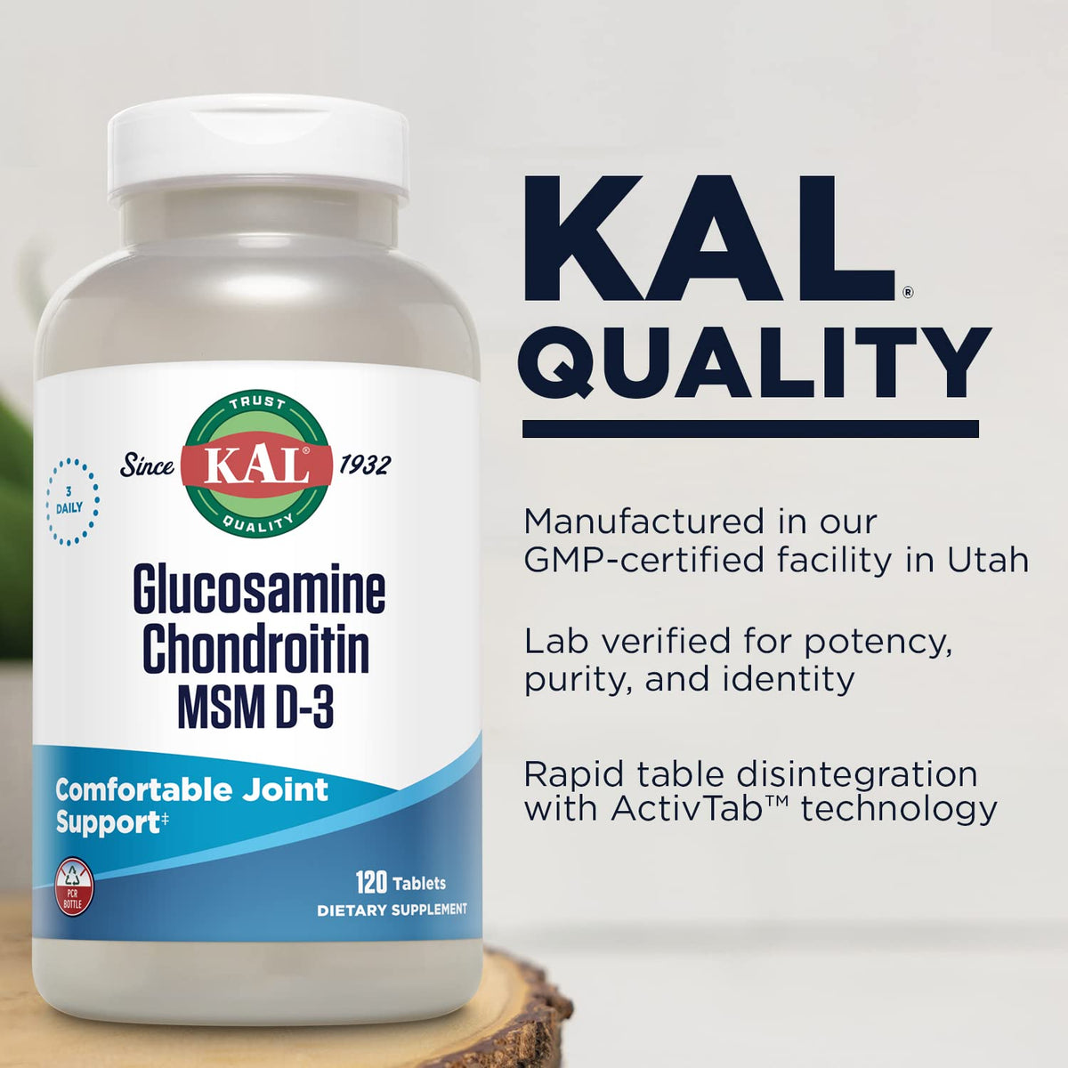 Glucosamine Chondroitin MSM D3 120 Tablets I327