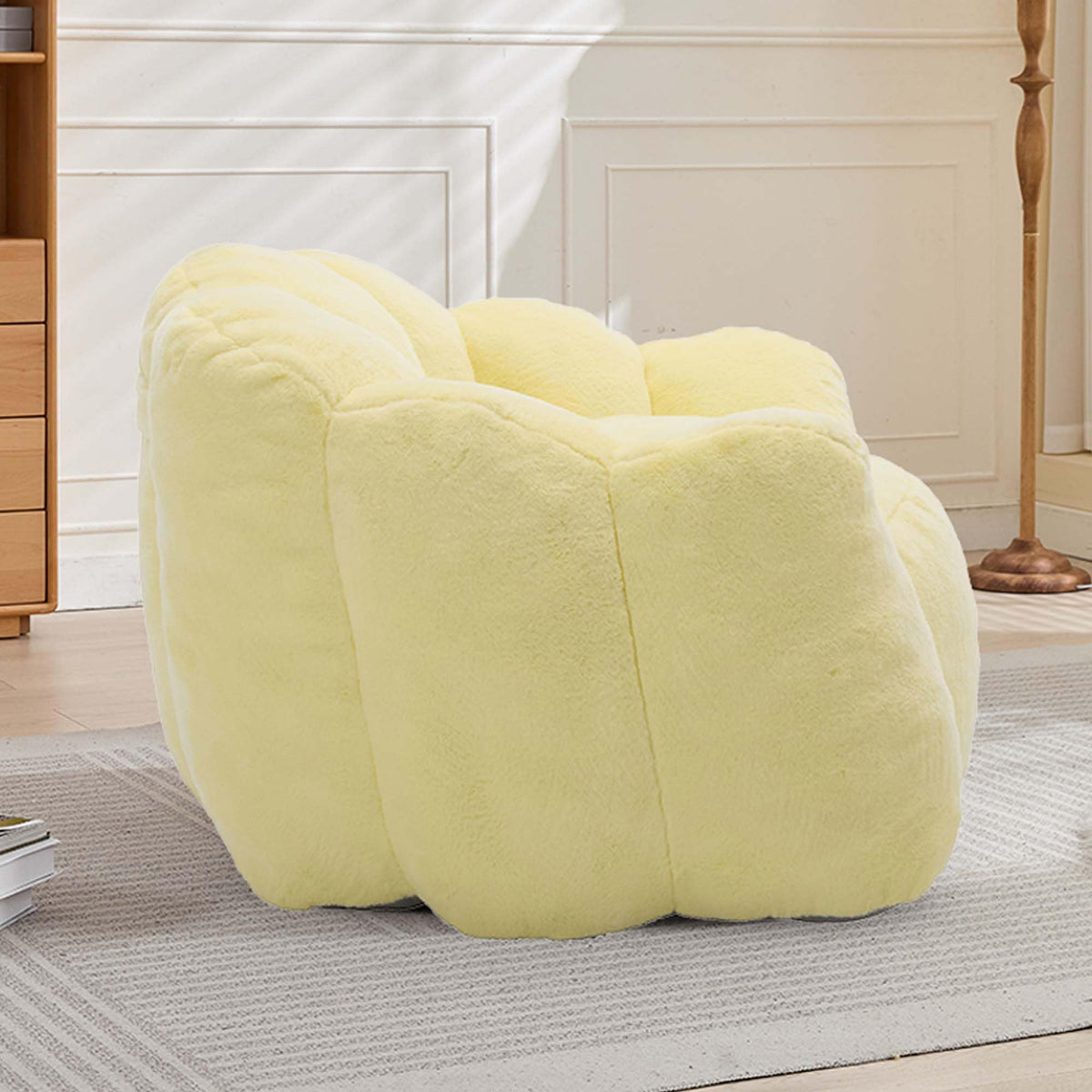Oversized Memory Foam Bean Bag Chair with Backrest K6431
